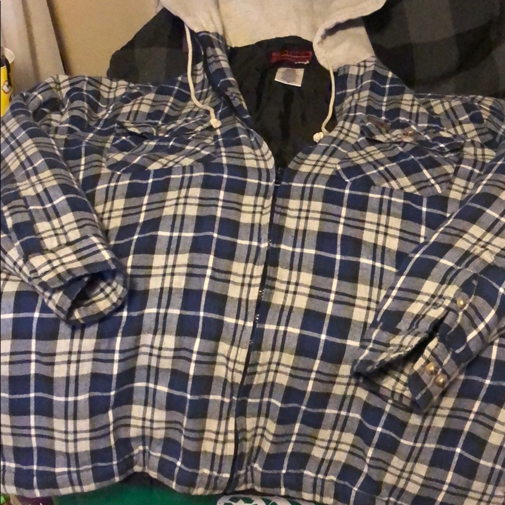 Plaid zip up